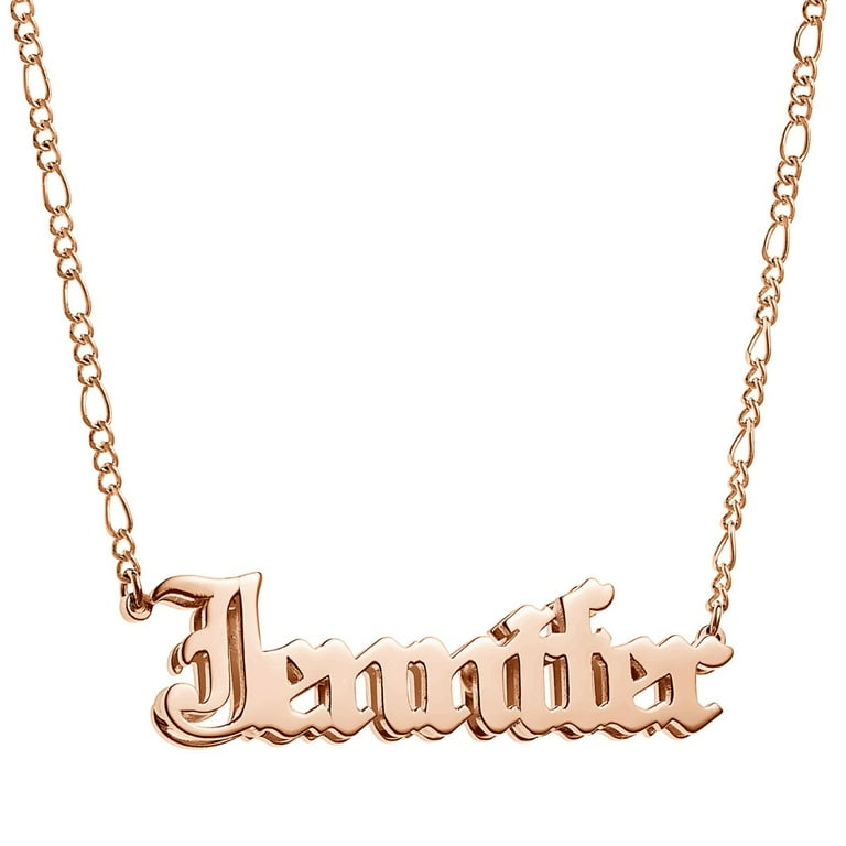 Personalized Planet Rose Goldtone 3-D Old English Name Plaque Necklace ,Women's - Walmart.com personalized-planet-rose-goldtone-3-d-old-english-name-plaque-necklace-women-s-walmart-com