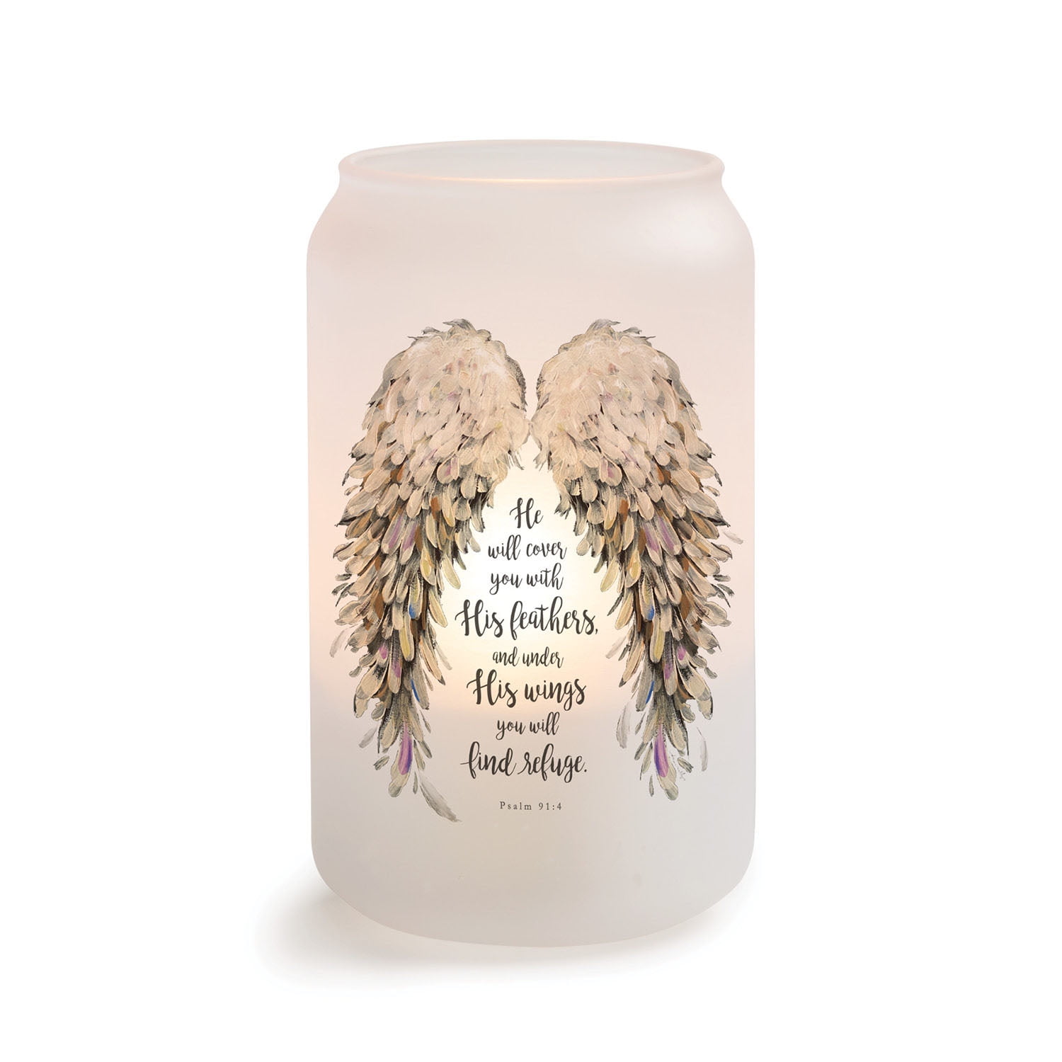 Personalized Planet Spiritual Message Frosted Glass Votive Candle Holder