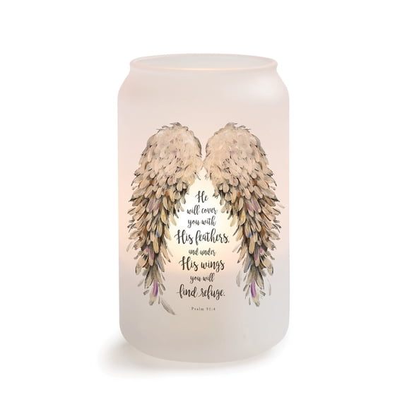 Personalized Planet Spiritual Message Frosted Glass Votive Candle Holder