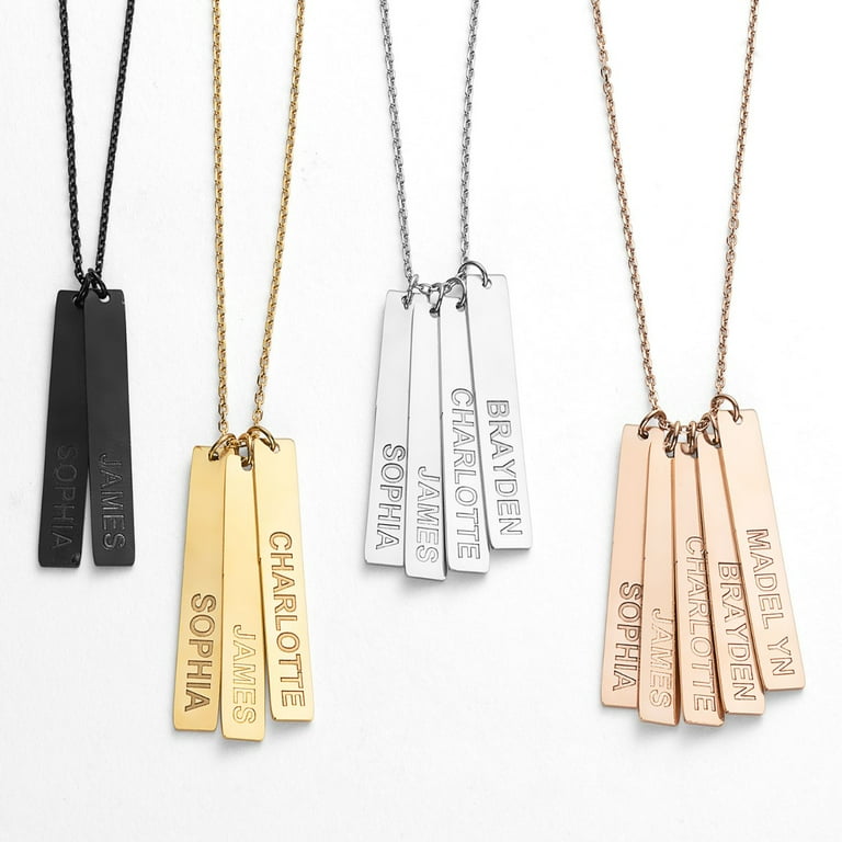 Vertical Bar | Necklace | Personalise (English) Vertical Bar | Necklace | Personalise (English)