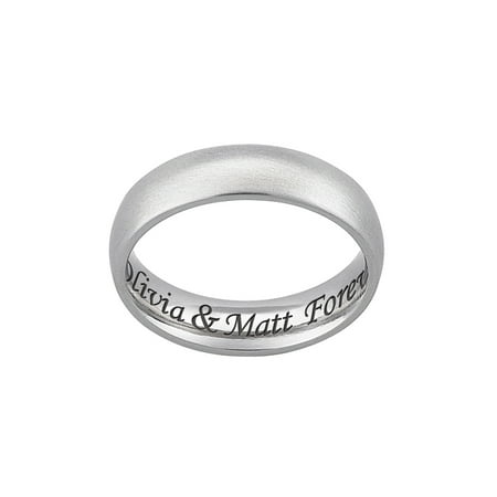 Personalized Planet Stainless Steel Engraved Wedding Band ,Women's