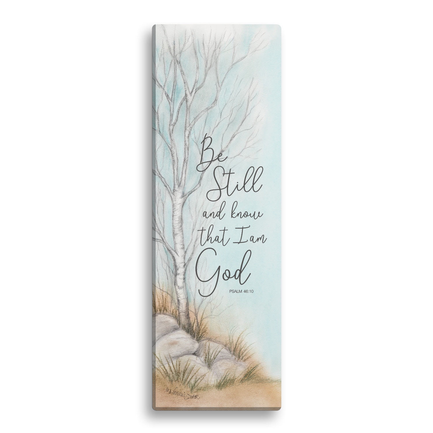 Personalized Planet Be Still And Know That I Am God - PSALMS 46:10 Canvas Print | Wall Art for Kitchen, Office, Hallway or Family Room | Ready to Hang | 6x18