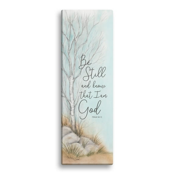 Personalized Planet Be Still And Know That I Am God - PSALMS 46:10 Canvas Print | Wall Art for Kitchen, Office, Hallway or Family Room | Ready to Hang | 6x18