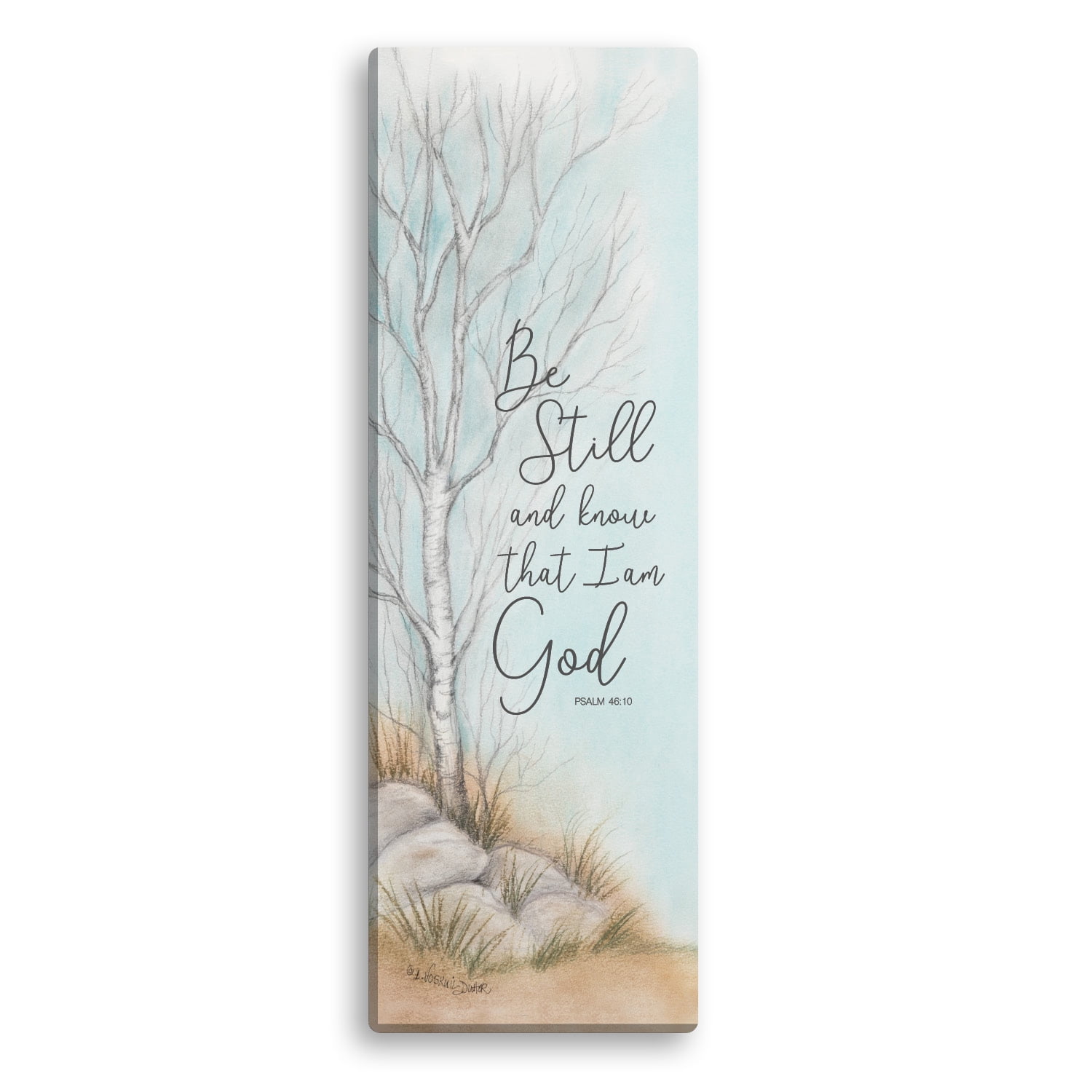 Personalized Planet Be Still And Know That I Am God - PSALMS 46:10 Canvas Print | Wall Art for Kitchen, Office, Hallway or Family Room | Ready to Hang | 9x27