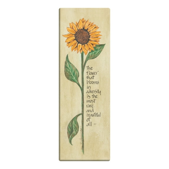 Personalized Planet The Flower That Blooms In Adversity Canvas Wall Art, 9"x27"