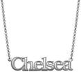 thumbnail image 1 of Personalized Planet Women's 10K White Gold Nameplate with Outline Necklace, 1 of 2
