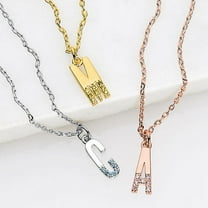 Personalized Planet Women's Bold Initial Birthstone Necklace