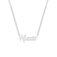 thumbnail image 1 of Personalized Planet Women's Bold Script Name Plaque CZ Chain Necklace, 1 of 3