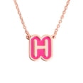 thumbnail image 1 of Personalized Planet Women's Bubble Initial with Enamel Outline Necklace, 1 of 4