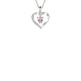 thumbnail image 1 of Personalized Planet Women's CZ Heart Engraved Birthstone Necklace, 1 of 5