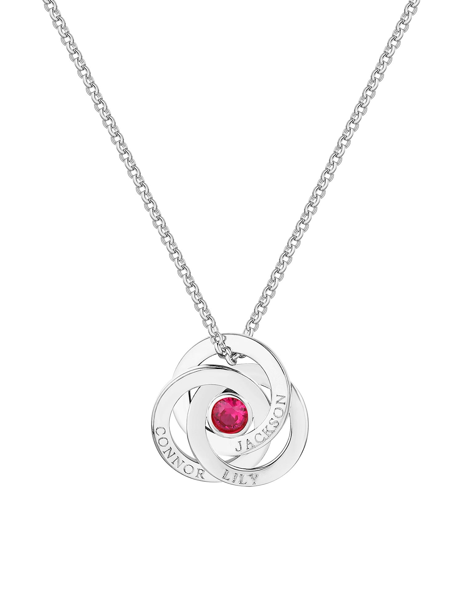 Personalized Birthstone Necklace For Mom - Multi-Shaped Stones With 1-5 Names, Round/Triangle/Pear/Pentagon/Princess Cut, Gift For Women/Wife/Mother