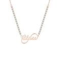 thumbnail image 1 of Personalized Planet Women's Infinity Script Name Plaque CZ Chain Necklace, 1 of 4