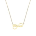 thumbnail image 1 of Personalized Planet Women's Infinity Script Name Plaque CZ Chain Necklace, 1 of 3