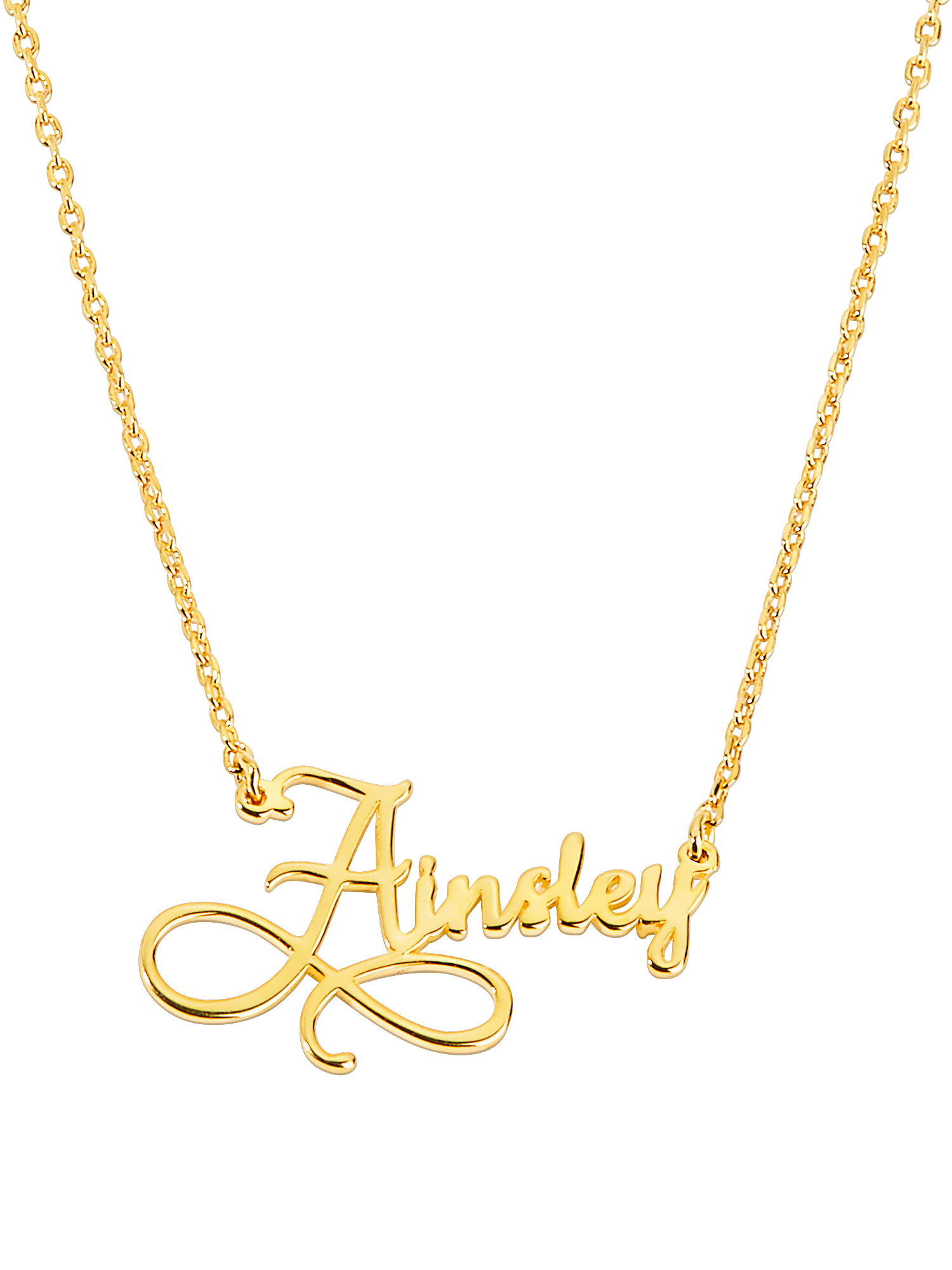 Personalized name necklace with hearts and tail walmart