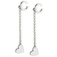 thumbnail image 1 of Personalized Planet Women's Initial Earring with Heart Dangle Button Drop Earrings, 1 of 5