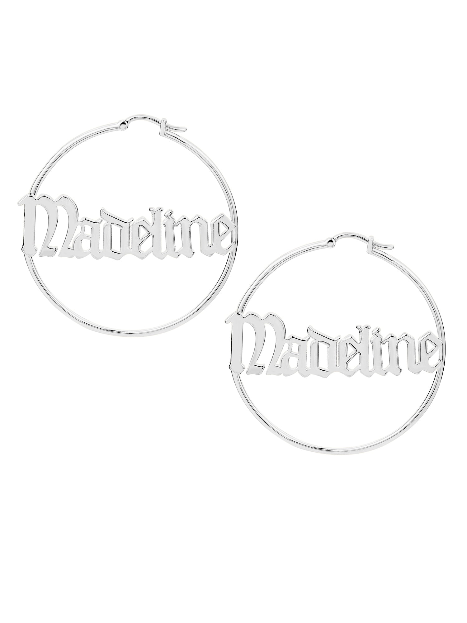 Personalized Planet Women's Old English Name Hoop - Medium