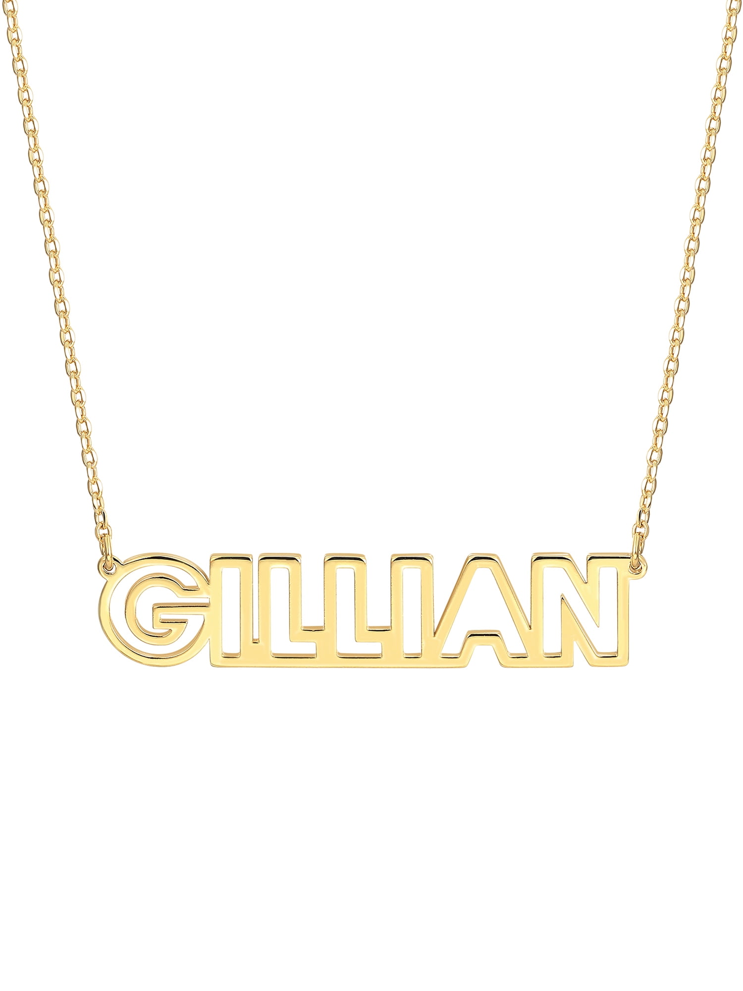 Personalized Planet Women's Open Uppercase Name Necklace