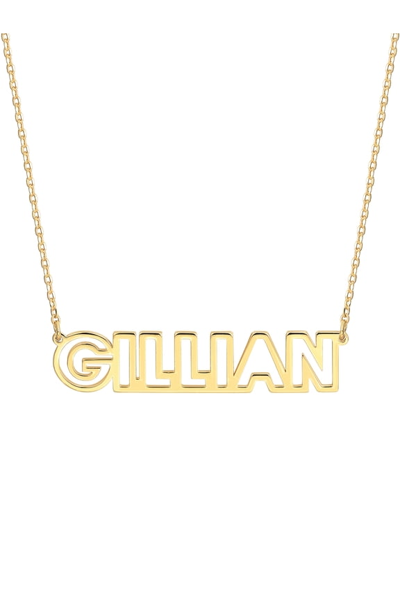 Women's Open Uppercase Name Necklace