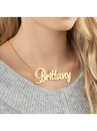 Personalized Planet Women's Outrageous Oversized Script Nameplate Necklace