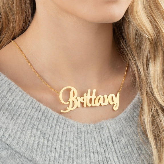 Personalized Planet Women's Outrageous Oversized Nameplate Necklace