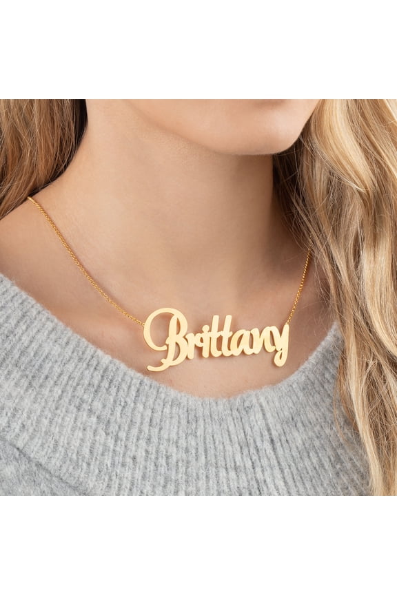 Women's Outrageous Oversized Nameplate Necklace