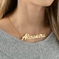 thumbnail image 1 of Personalized Planet Women's Outrageous Oversized Script Nameplate Necklace, 1 of 5