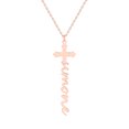thumbnail image 1 of Personalized Planet Women's Personalized Lowercase Script Name Cross Necklace, 1 of 4