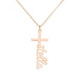 thumbnail image 1 of Personalized Planet Women's Personalized Lowercase Script Name Cross Necklace, 1 of 4