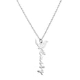 thumbnail image 1 of Personalized Planet Women's Personalized Vertical Script Name with Birthmonth Bird Necklace, 1 of 4