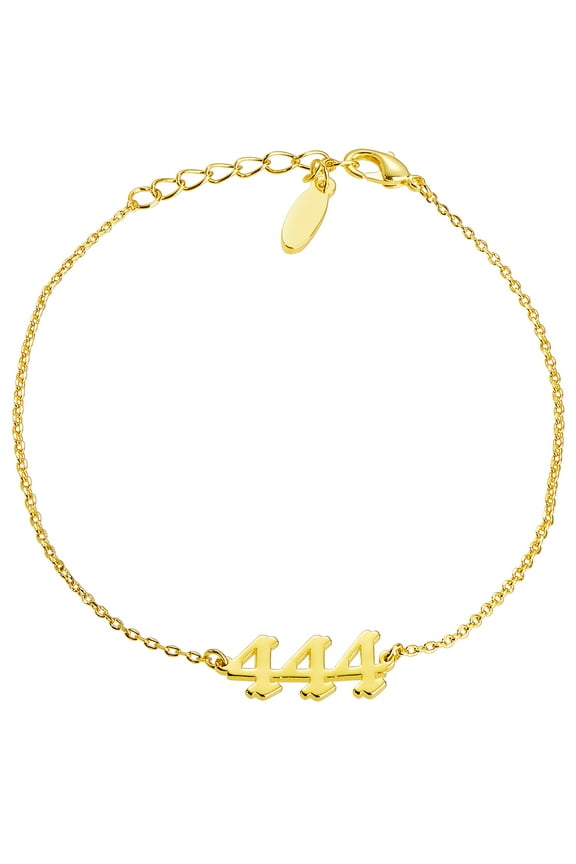 Women's Petite Old English Angel Number Bracelet