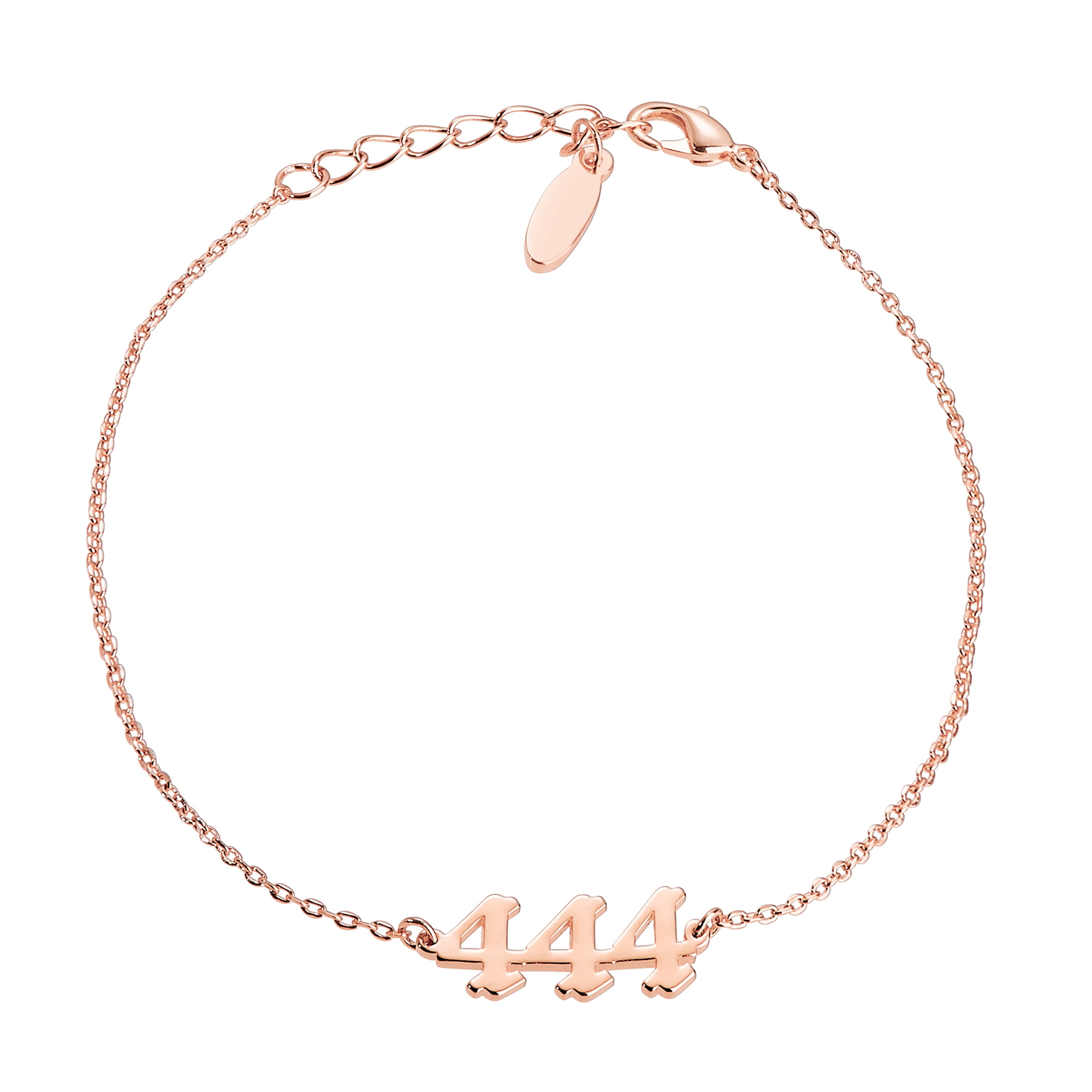 Personalized Planet Women's Petite Old English Angel Number Bracelet