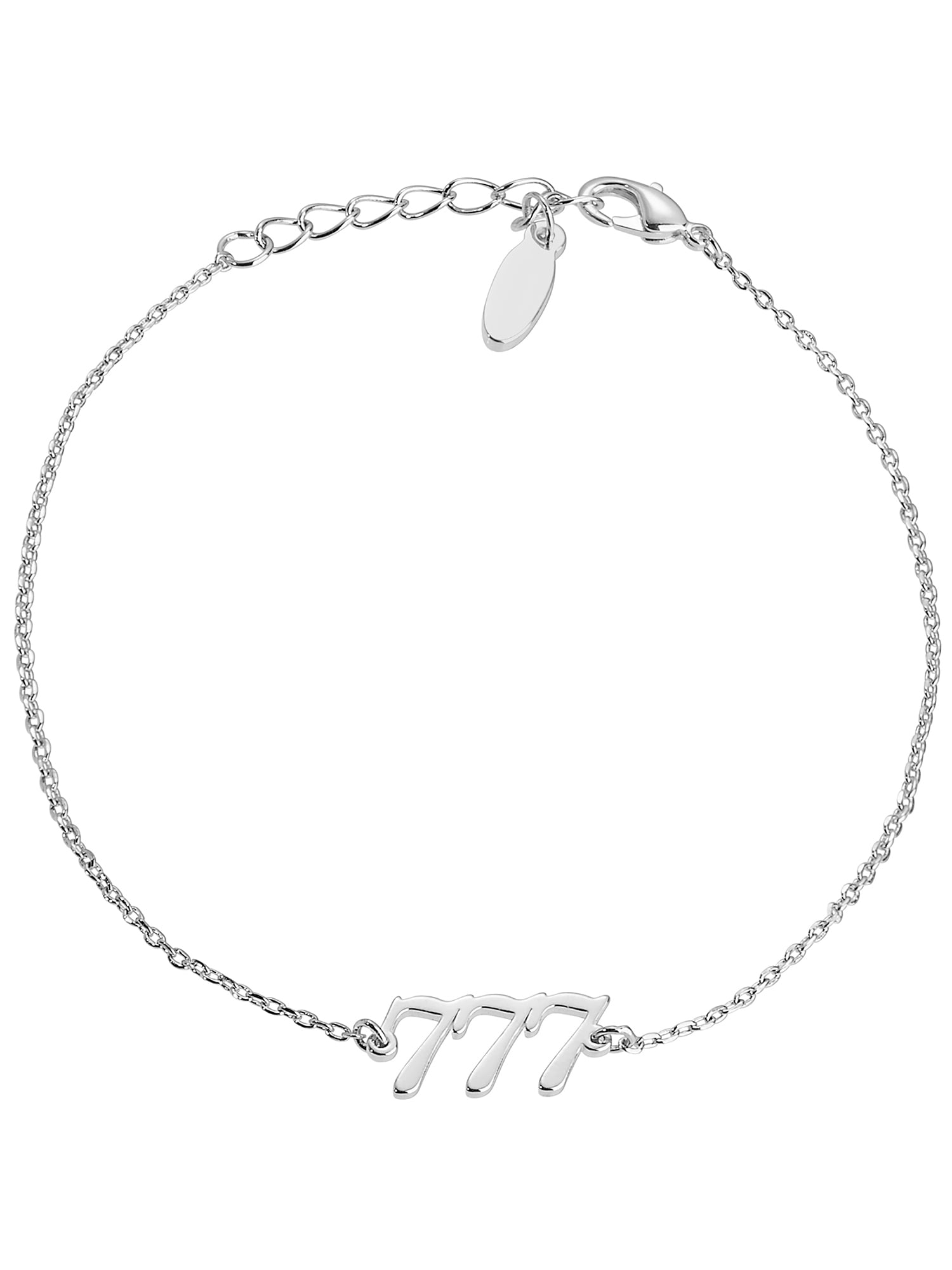 Personalized Planet Women's Petite Script Angel Number Bracelet