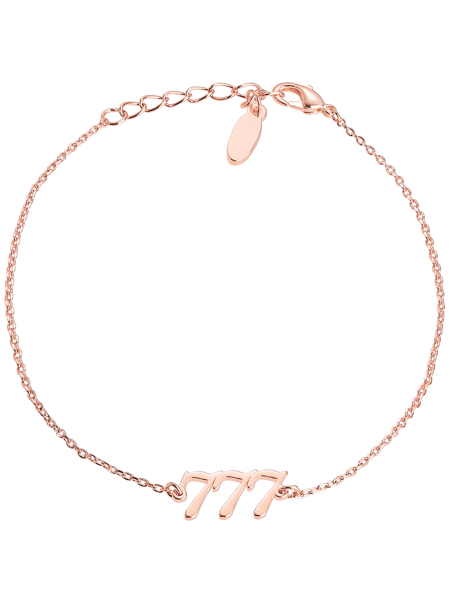 Personalized Planet Women's Petite Script Angel Number Bracelet