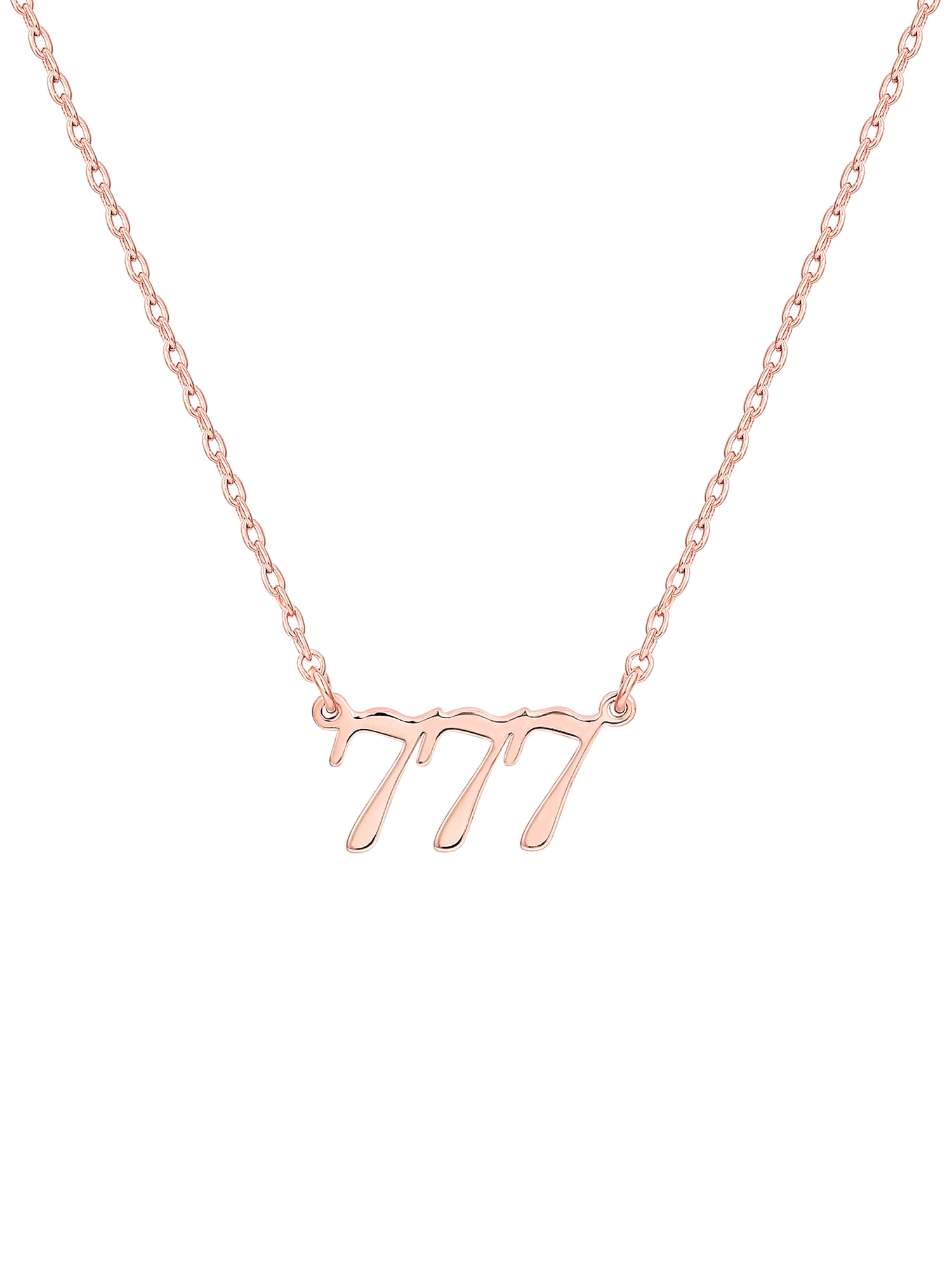 Personalized Planet Women's Petite Script Angel Number Necklace