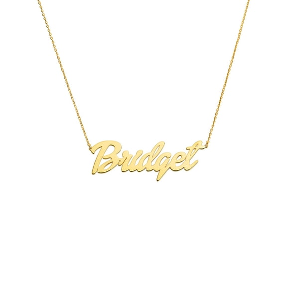Personalized Planet Women's Plated Medium Bold Script Name Necklace