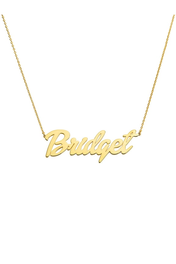 Women's Plated Medium Bold Script Name Necklace