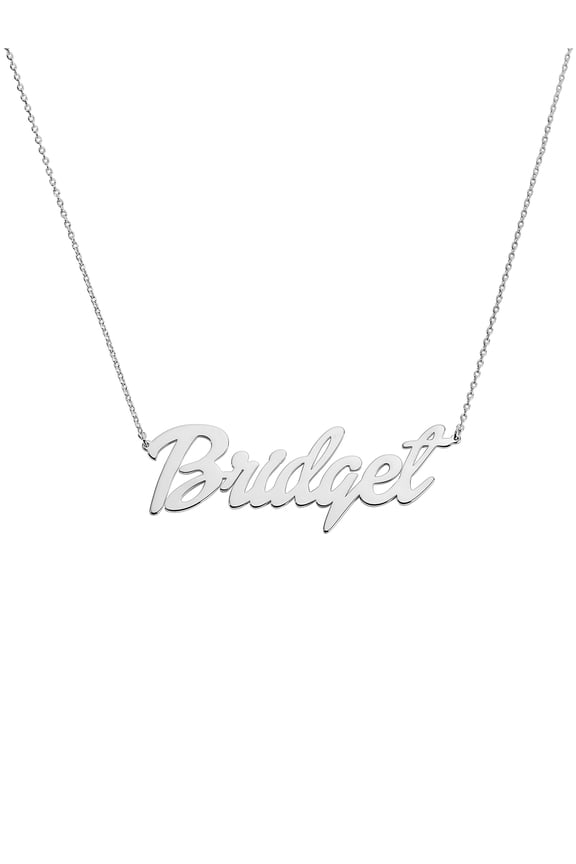 Women's Plated Medium Bold Script Name Necklace