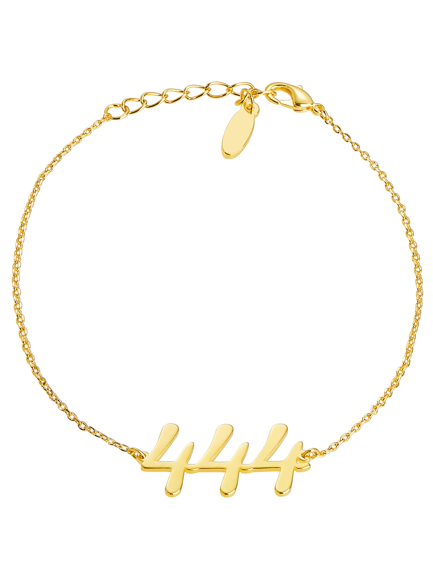 Personalized Planet Women's Script Angel Number Bracelet