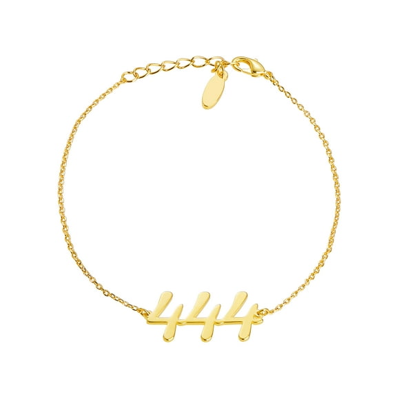 Personalized Planet Women's Script Angel Number Bracelet