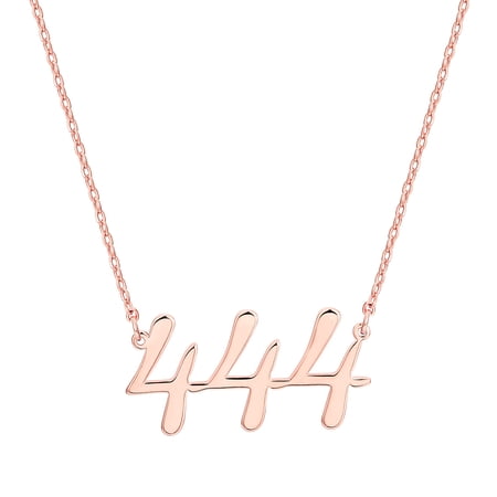 Personalized Planet Women's Script Angel Number Necklace