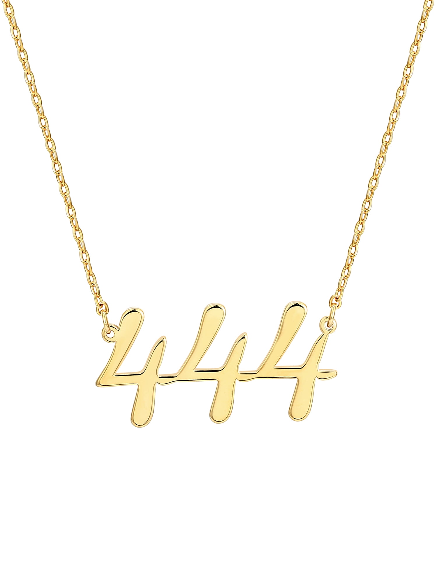 Personalized Planet Women's Script Angel Number Necklace