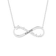 thumbnail image 1 of Personalized Planet Women's Sterling Silver Couples Dated Infinity Pendant, 1 of 4