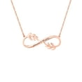thumbnail image 1 of Personalized Planet Women's Sterling Silver Couples Engraved Infinity with Leaves Pendant, 1 of 4