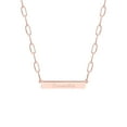 thumbnail image 1 of Personalized Planet Women's Sterling Silver Engraved Horizontal Bar Paperclip Chain Necklace, 1 of 4