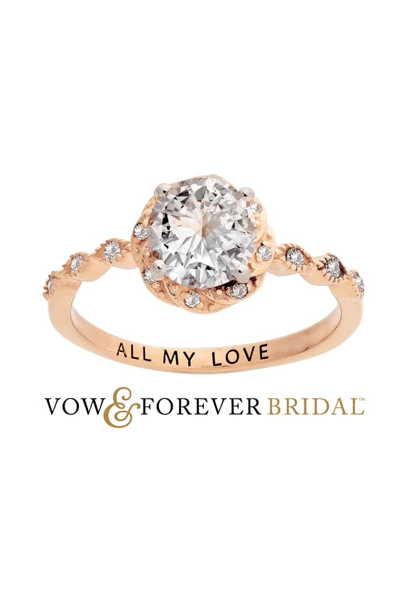 Women's Sterling Silver Family Name and Birthstone Ring