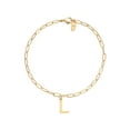 thumbnail image 1 of Personalized Planet Women's Sterling Silver Initial Charm Paperclip Chain Bracelet, 1 of 3