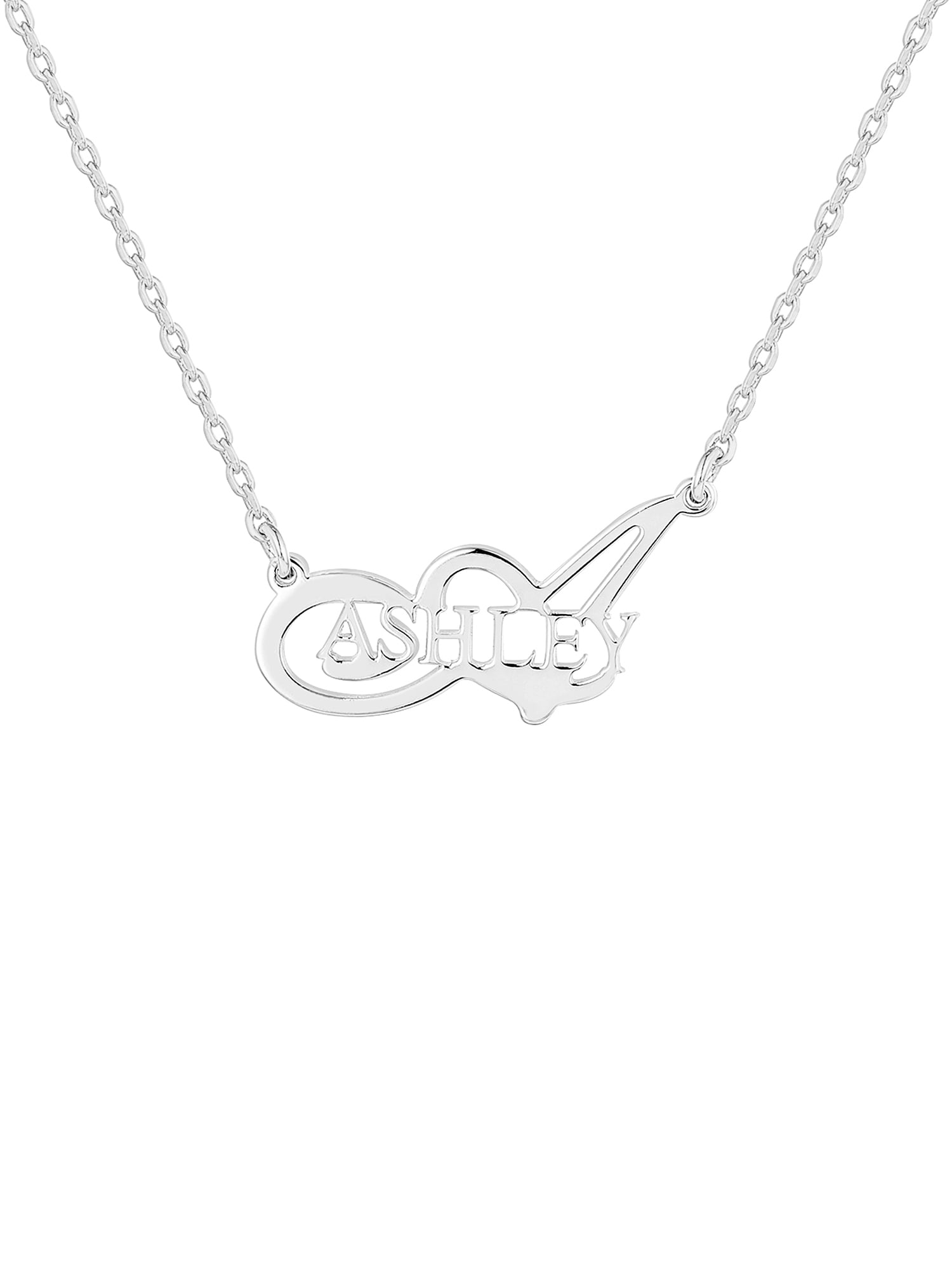 Personalized Planet Women's Sterling Silver Initial and Name Pendant