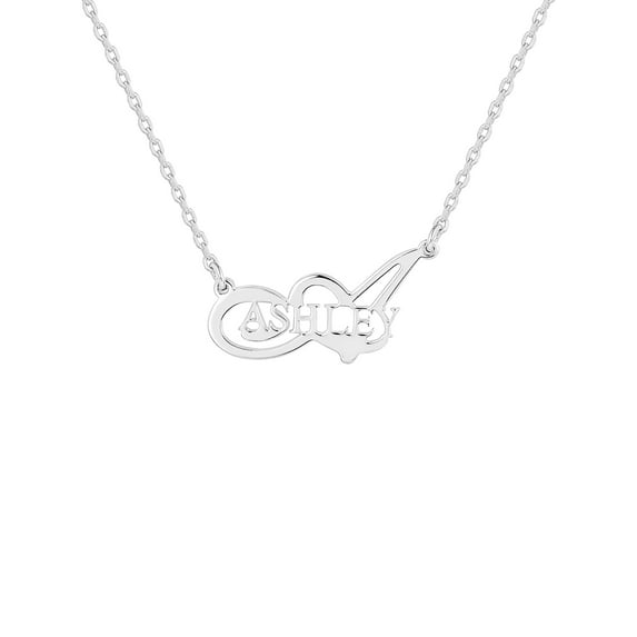 Personalized Planet Women's Sterling Silver Initial and Name Pendant