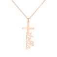 thumbnail image 1 of Personalized Planet Women's Sterling Silver Lowercase Script Name Cross Necklace, 1 of 4