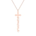 thumbnail image 1 of Personalized Planet Women's Sterling Silver Lowercase Script Name Cross Necklace, 1 of 4